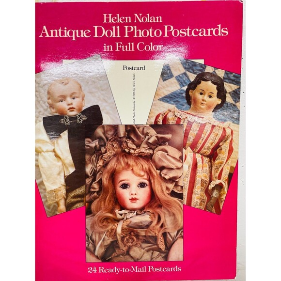 Vintage Antique Doll Photo Postcards Helen Nolan Complete Book Detachable VTG - Picture 1 of 4